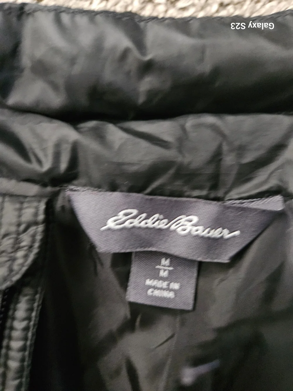 Eddie Bauer Black Quilted Packable Puffer Jacket